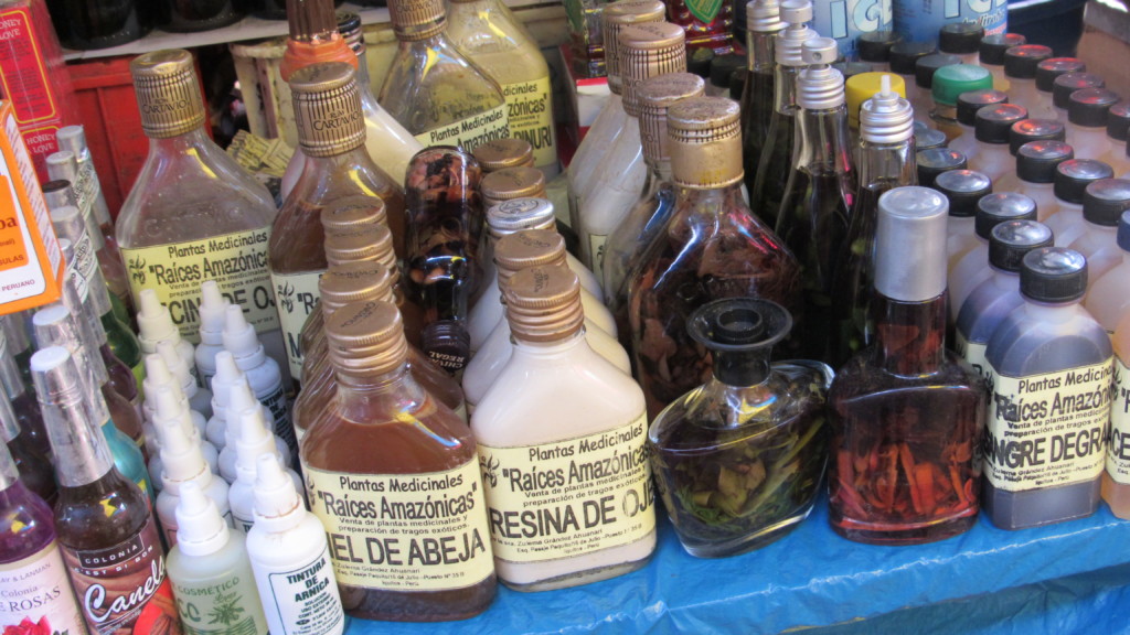 Love potions (pusangas): Belen market, Iquitos, Peru. © Kelly Ablard