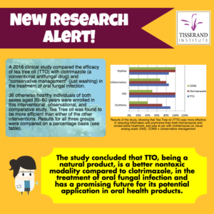 Tea Tree Oil as a Treatment for Oral Fungal Infection: New Research Alert #TisserandInstitute #Infographic #EssentialOils #teatree #teatreeoil #oraltreatment