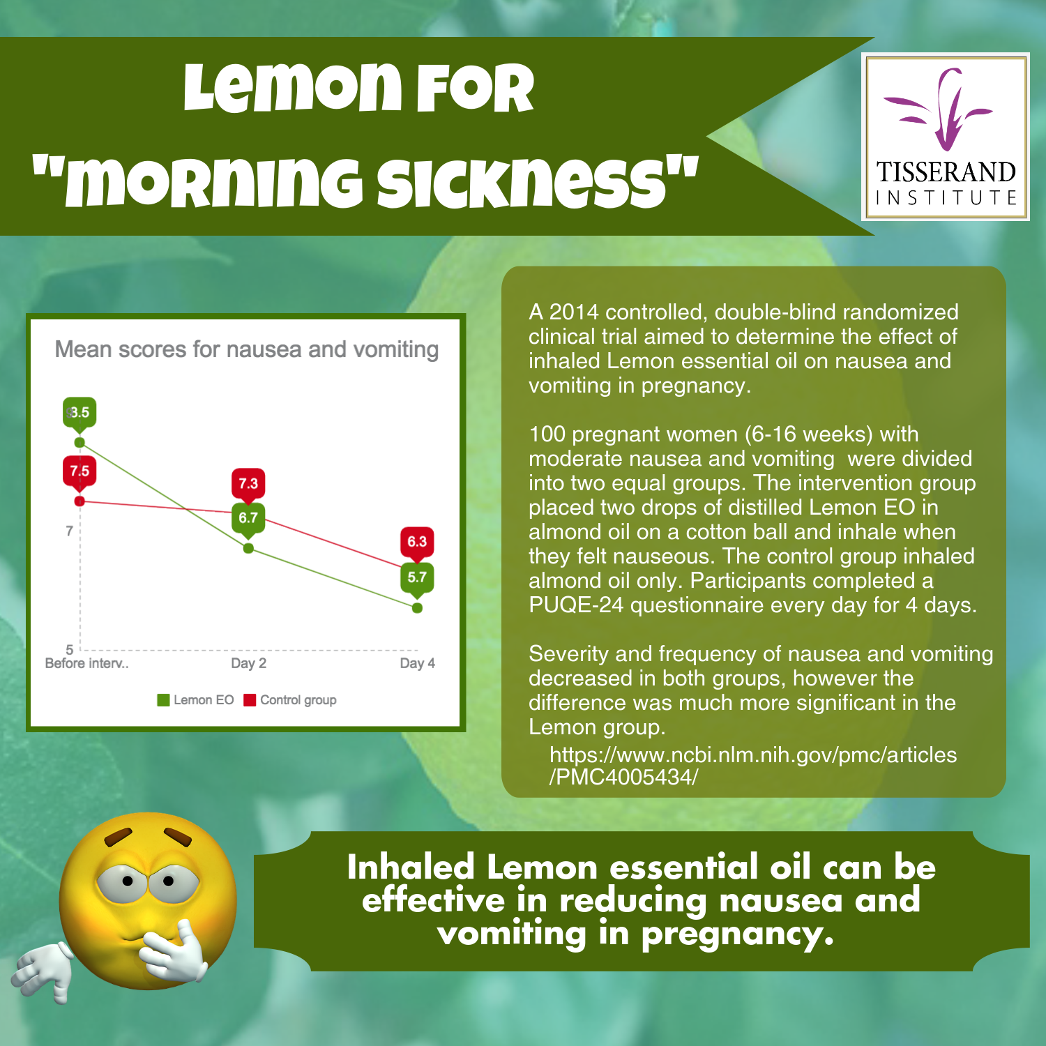 Research: Lemon oil for morning sickness