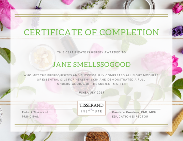 Tisserand Institute – Essential Oils for Healthy Skin Certificate